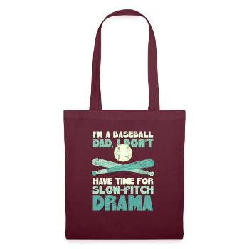 Fête des pères de baseball - Sac en tissu - bordeaux - Devant