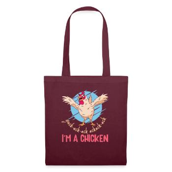I'm A Chicken Custome Kids - Tote Bag - burgundy - Front