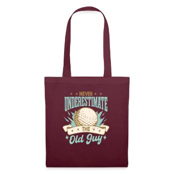 Never Underestimate The Old Guy Golf - Tote Bag - burgundy - Front