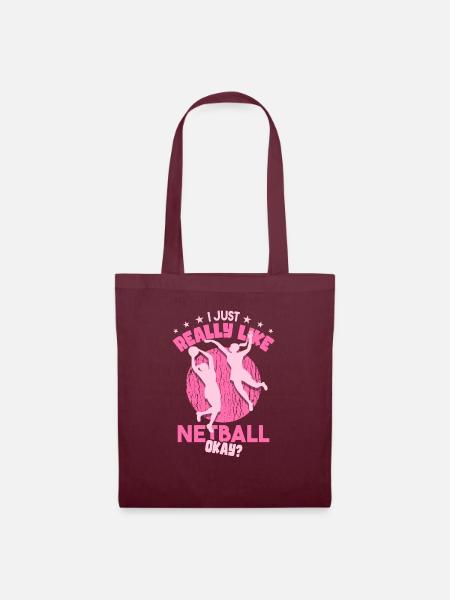 Netball Geschenk - Stoffbeutel - Burgunderrot