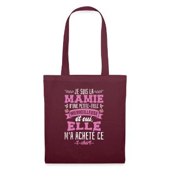 Je Suis La Mamie D'Une Petite Fille - Sac en tissu - bordeaux - Devant