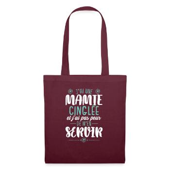 J'ai Une Mamie Cinglée - Sac en tissu - bordeaux - Devant