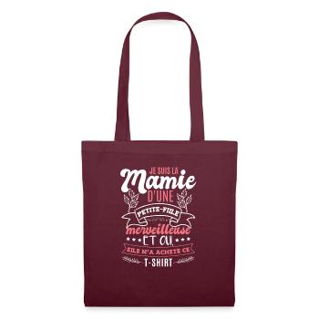Je Suis La Mamie D'Une Petite Fille | Mamie Cadeau - Sac en tissu - bordeaux - Devant