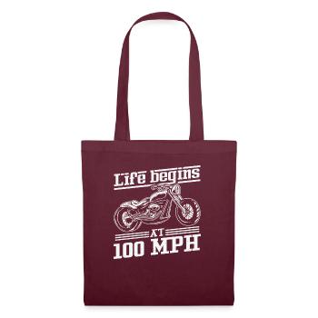 Drôle de motard moto moto - Sac en tissu - bordeaux - Devant