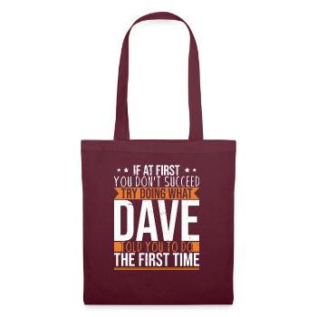 Drôle Dave Saying - Sac en tissu - bordeaux - Devant