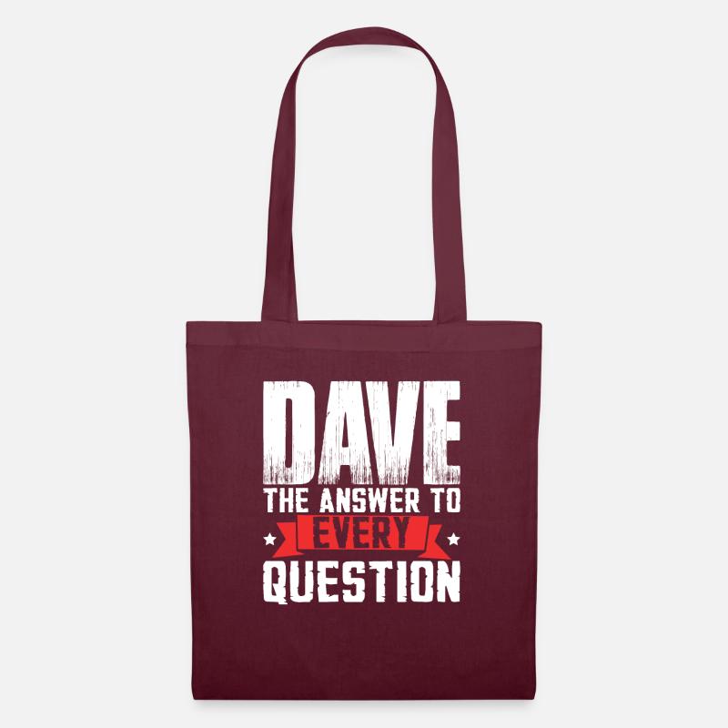Funny Dave Saying - Tote Bag - burgundy