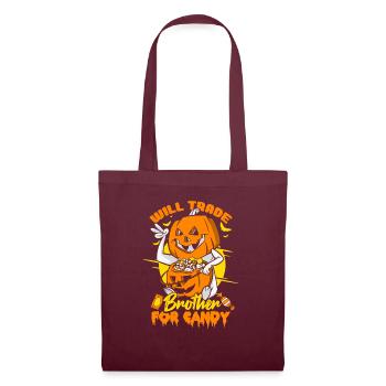 Will Trade Brother For Candy Halloween - Tote Bag - burgundy - Front
