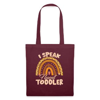 I Speak Fluent Toddler - Tote Bag - burgundy - Front