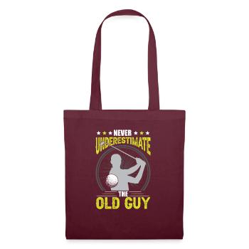 Ne sous-estimez jamais le vieil homme - Sac en tissu - bordeaux - Devant