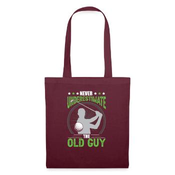 Ne sous-estimez jamais le vieil homme - Sac en tissu - bordeaux - Devant