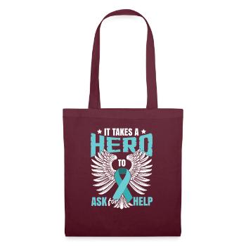 PTSD Awareness Month - Tote Bag - burgundy - Front
