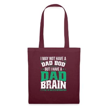 Drôle de cerveau de papa - Sac en tissu - bordeaux - Devant