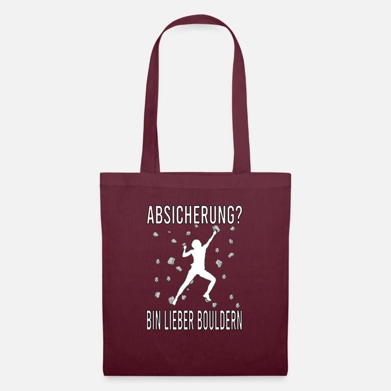 Bouldern Boulder Klettern Boulderer Bouldering - Stoffbeutel - Burgunderrot
