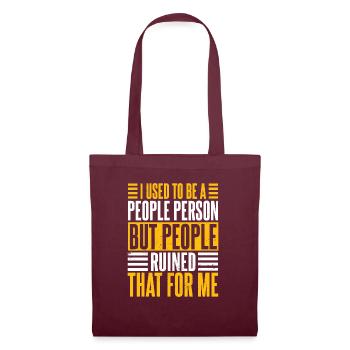 I Used To Be A People Person Men - Tote Bag - burgundy - Front