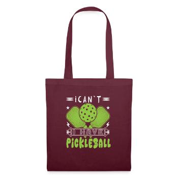 Je ne peux pas, j’ai un slogan drôle de pickleball - Sac en tissu - bordeaux - Devant