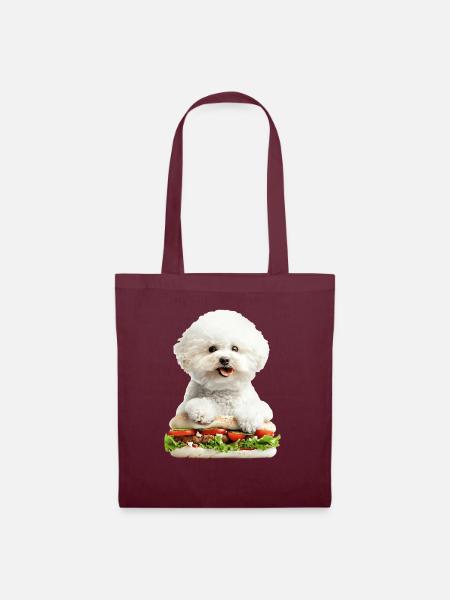 Bichon Frisé - Stoffbeutel - Burgunderrot