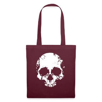 Totenkopf - Stoffbeutel - Burgunderrot - Vorne