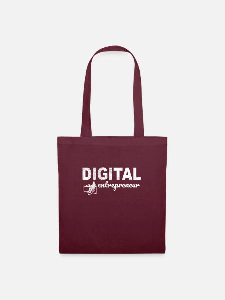 Digital Entrepreneur - Stoffbeutel - Burgunderrot