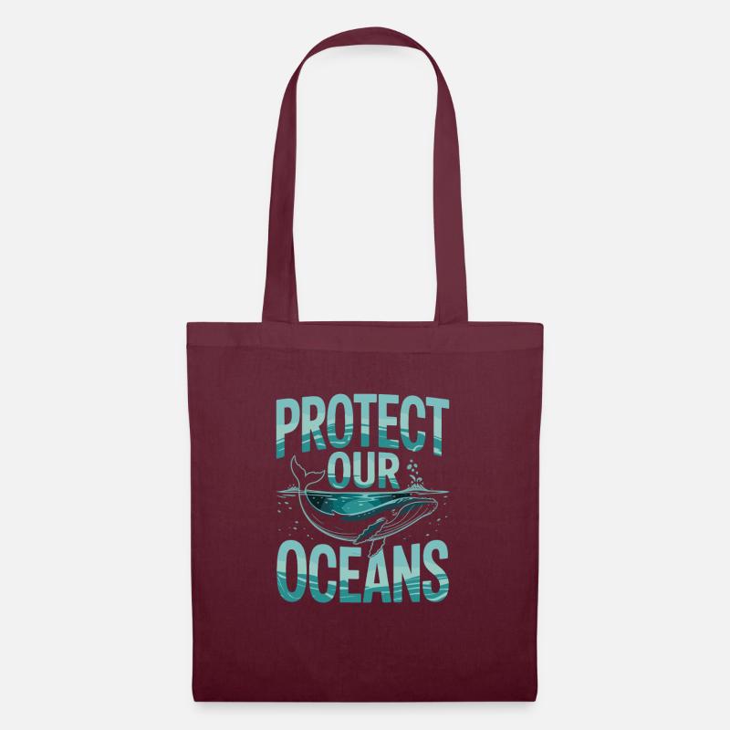 Protect Our Oceans - Stoffbeutel - Burgunderrot