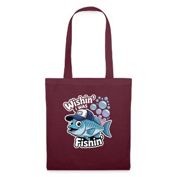 FISH, WISHIN J’ÉTAIS FISHIN - Sac en tissu - bordeaux - Devant