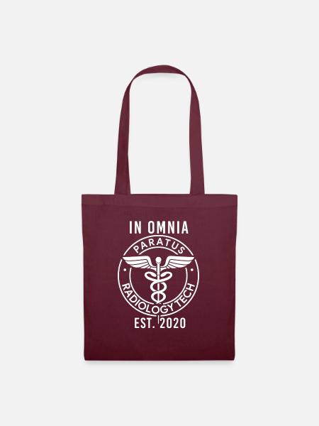 In Omnia Paratus Radiology Tech 2020 - Abschluss - Stoffbeutel - Burgunderrot