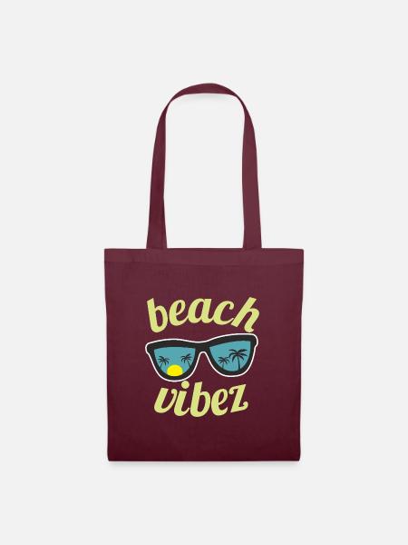 Beach vibez - Stoffbeutel - Burgunderrot