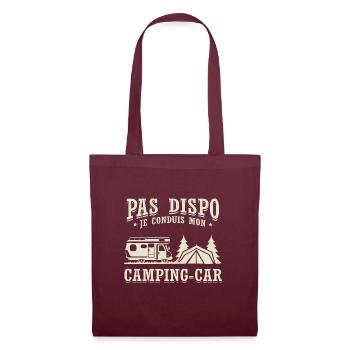Pas Dispo Je Conduis Mon Camping-Car - Sac en tissu - bordeaux - Devant