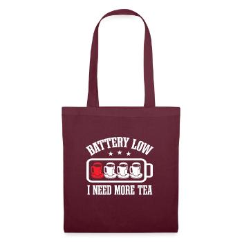 I Need More Tea - Tote Bag - burgundy - Front