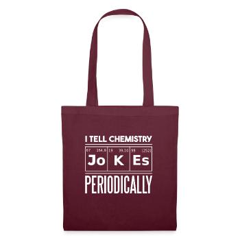 Je raconte des blagues de chimie périodiquement - Sac en tissu - bordeaux - Devant