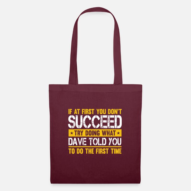 Funny Name Dave David - Tote Bag - burgundy