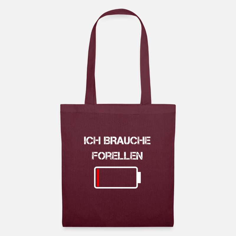 Sächsische Küche | Ich brauche Forellen - Stoffbeutel - Burgunderrot