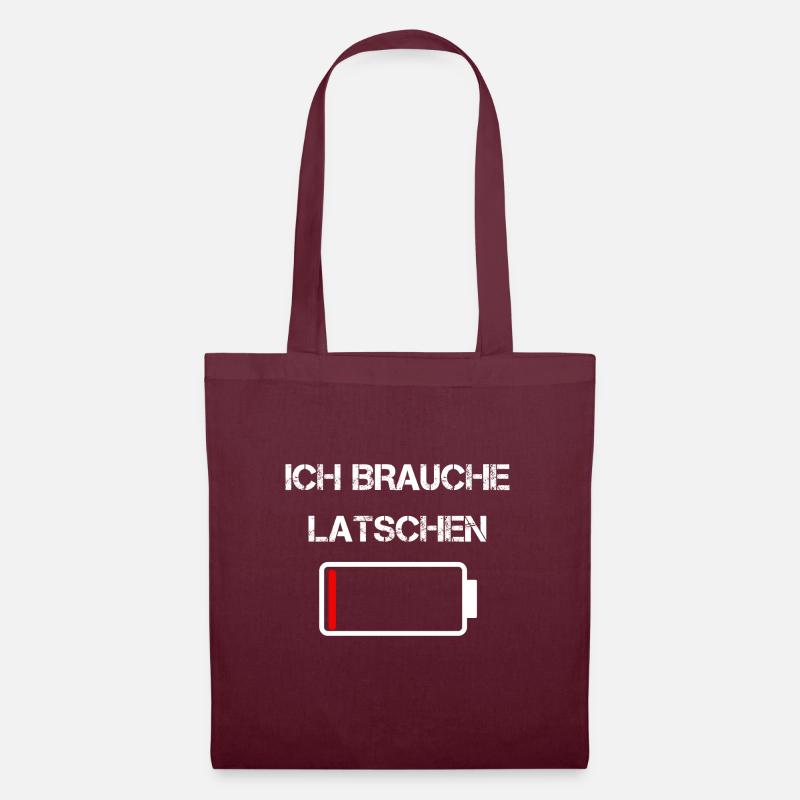 Sächsische Küche | Ich brauche Latschen - Stoffbeutel - Burgunderrot
