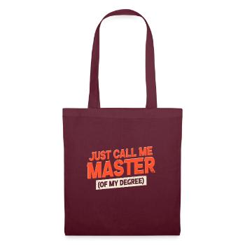 Master De Mon Diplôme | Drôle de diplôme de fin d’études - Sac en tissu - bordeaux - Devant