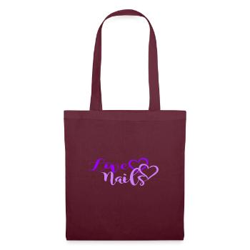Love Nails Nageldesign Nagelstudio Nails et Beaut - Sac en tissu - bordeaux - Devant