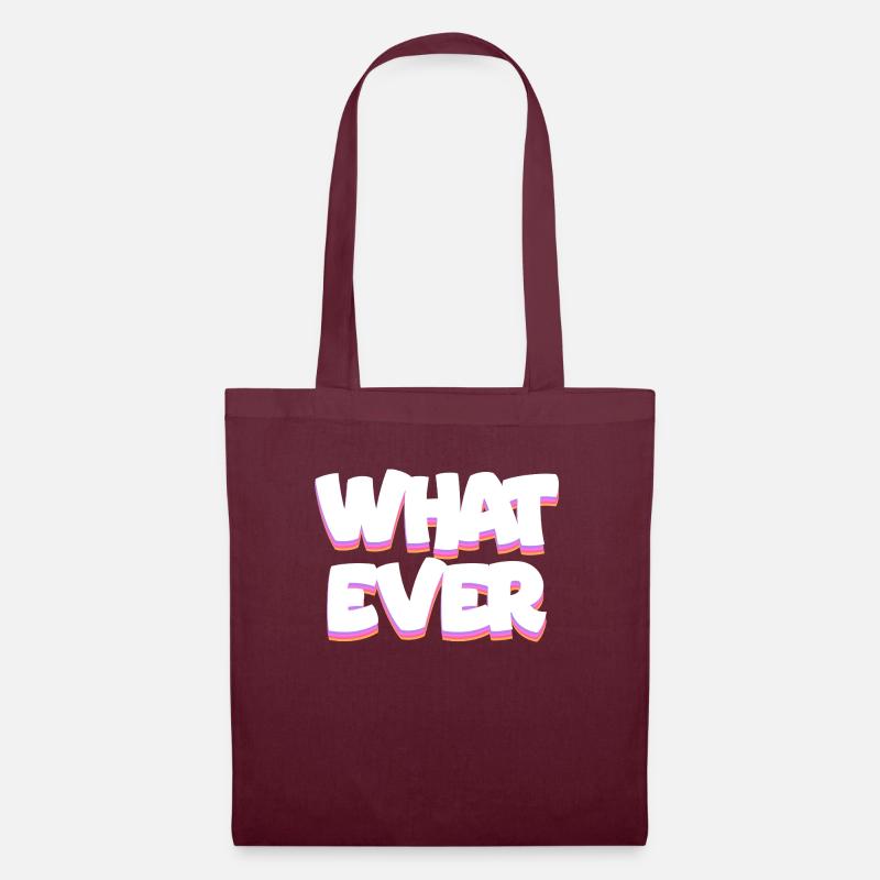 What Ever - Stoffbeutel - Burgunderrot