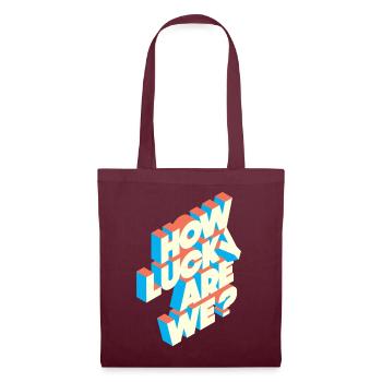 Quelle chance avons-nous ? | Déclaration de typographie rétro - Sac en tissu - bordeaux - Devant