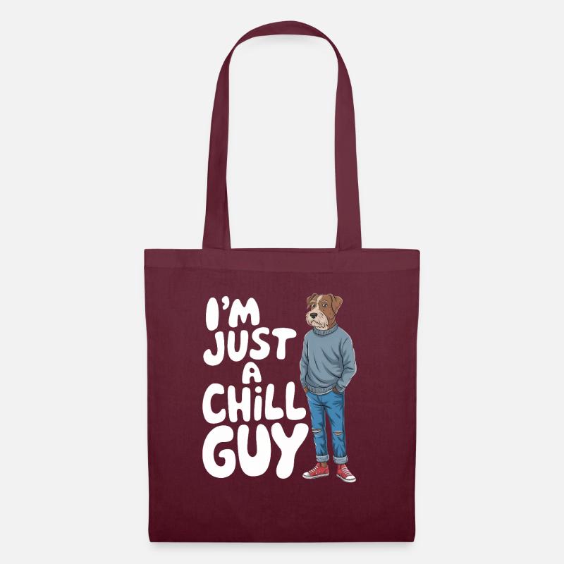 I'm just a Chill Guy Meme - Stoffbeutel - Burgunderrot