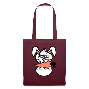 Bunny Monster Evil Carrot Carrot Halloween Horror - Tote Bag - burgundy - Front