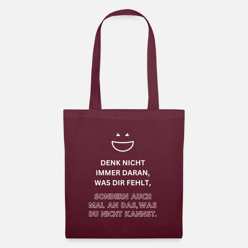 Witz - Humor - Spruch - Stoffbeutel - Burgunderrot