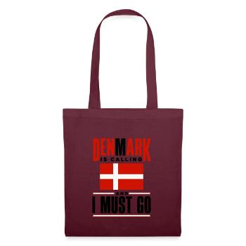 Denmark Danish Denmark Flag Denmark Is Calling - Tote Bag - burgundy - Front