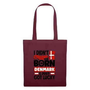 Denmark Danish Denmark Flag I Just Got Lucky - Tote Bag - burgundy - Front