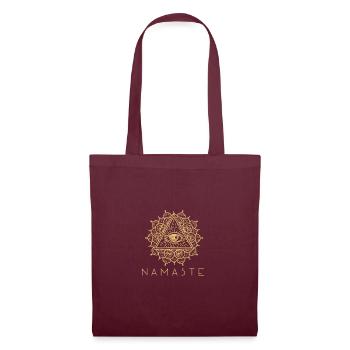 Conception de yoga mandala Namaste - Sac en tissu - bordeaux - Devant