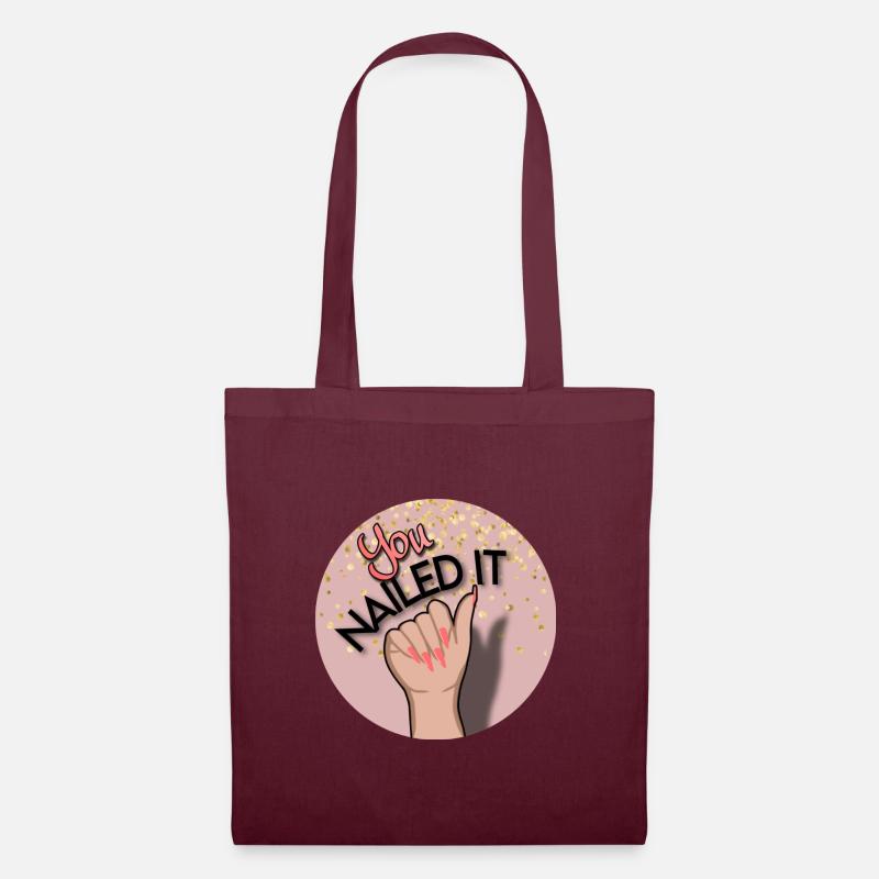 Vous l’avez cloué! Tu as réussi! - Sac en tissu - bordeaux
