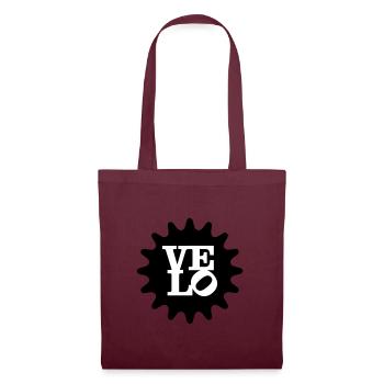 Vélo Amour - Sac en tissu - bordeaux - Devant