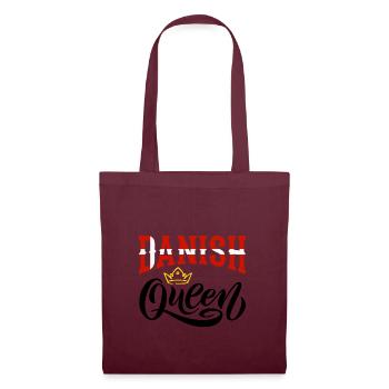 Danish Queen Denmark Danish Denmark Flag - Tote Bag - burgundy - Front