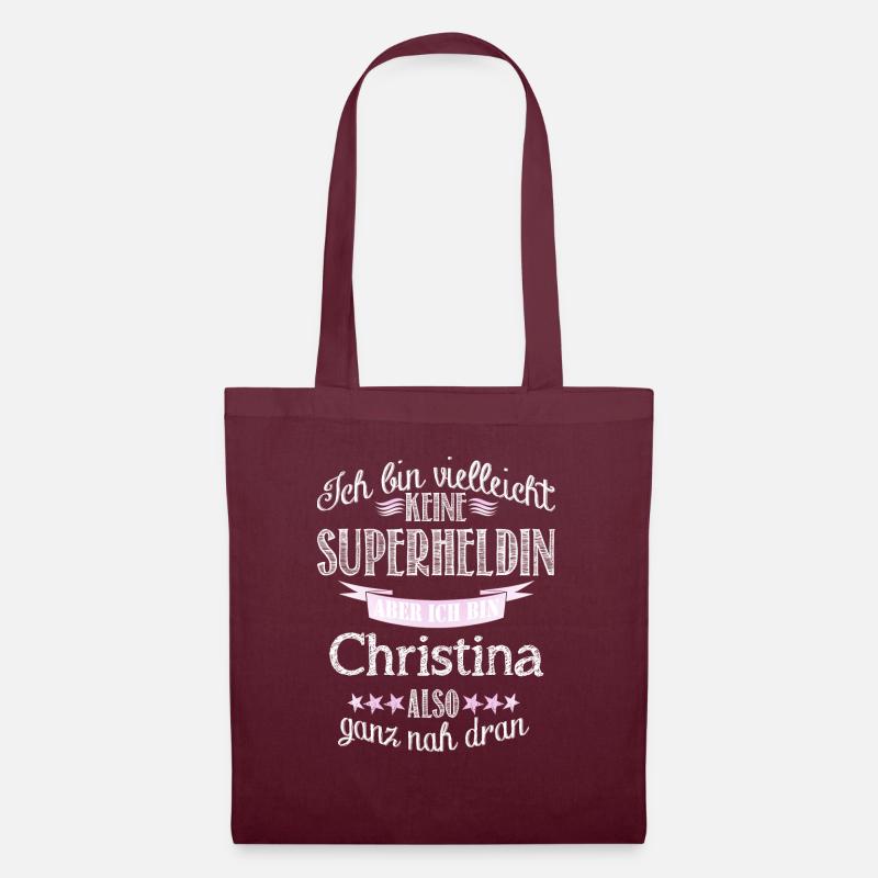 christina - Stoffbeutel - Burgunderrot