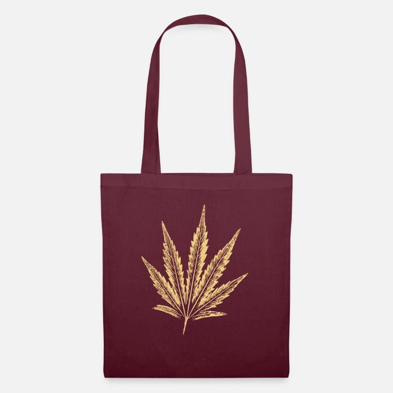 Cannabis Leaf - Tote Bag - burgundy