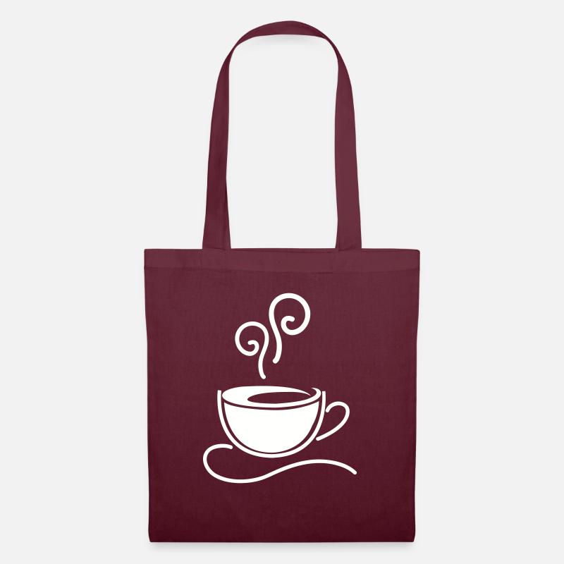 Coffee Kaffee - Stoffbeutel - Burgunderrot