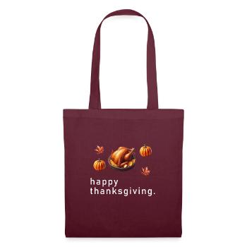 Joyeux Thanksgiving Polygone - Sac en tissu - bordeaux - Devant