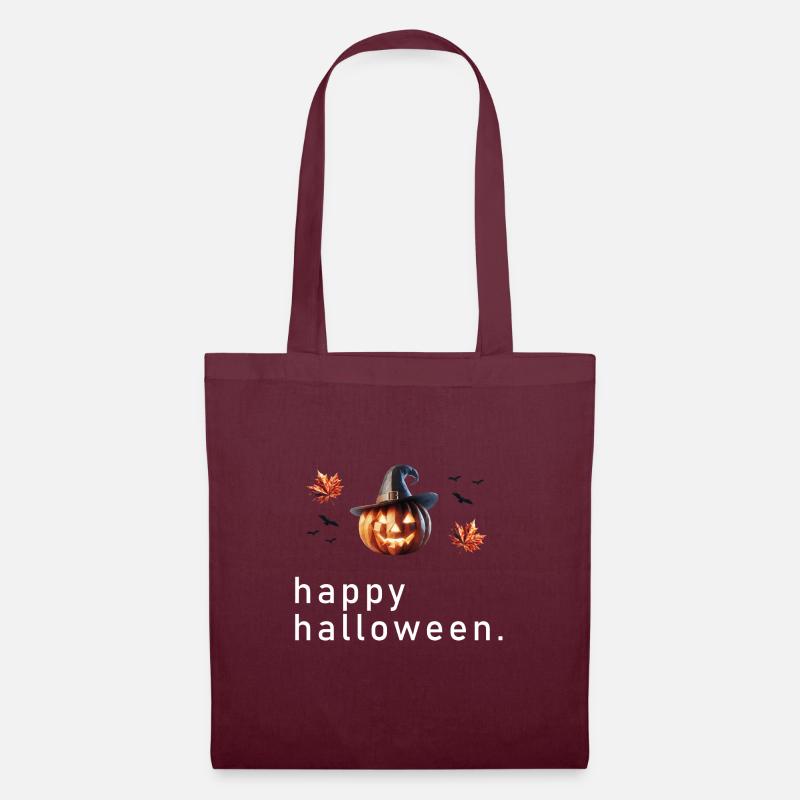 Happy Halloween Polygon - Tote Bag - burgundy
